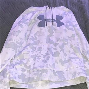 White and Gray Camo Under Armour Hoodie